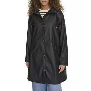 Levi's® Womens Hooded Water Resistant Midweight Raincoat